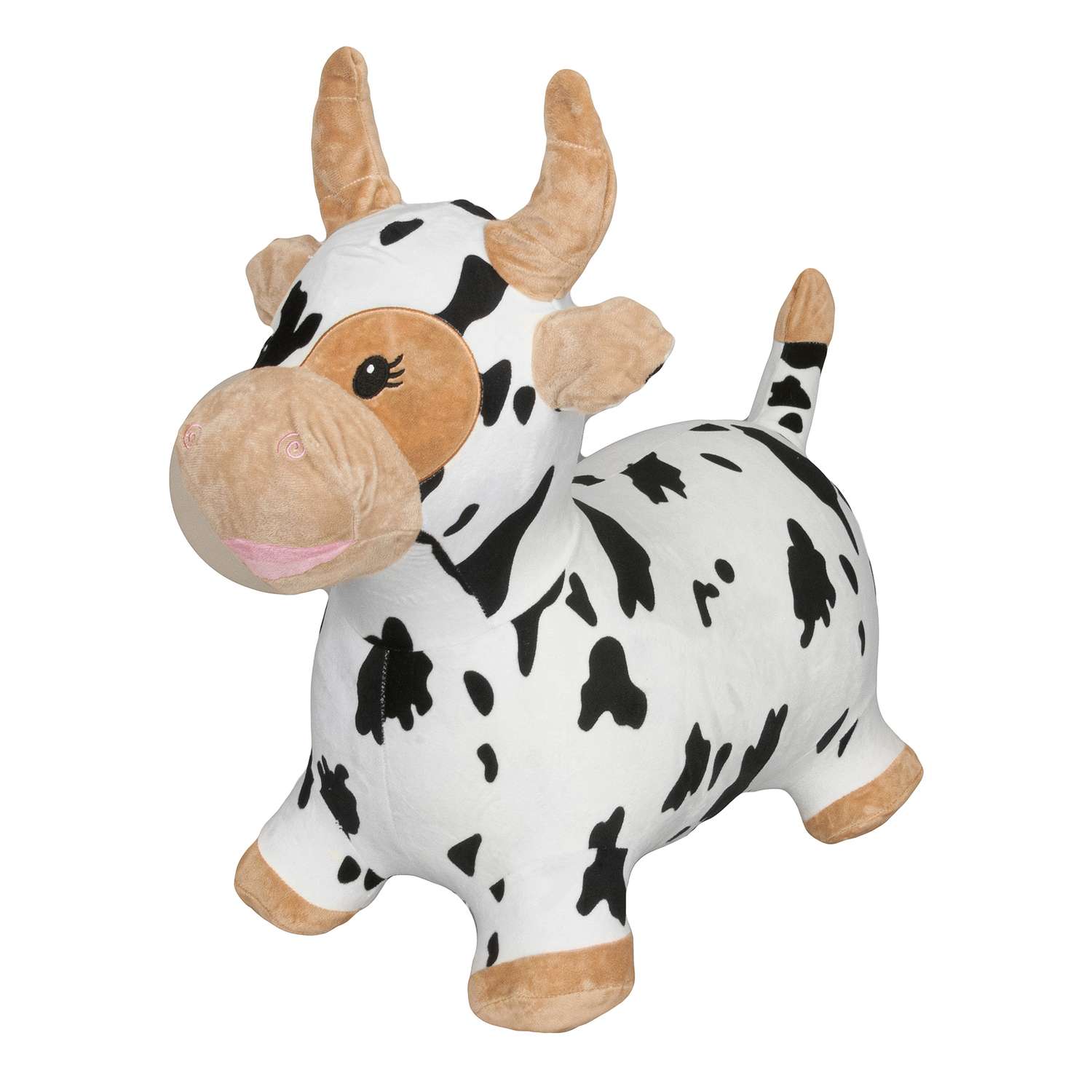 Прыгун надувной LAKO SPORT Плюшевая корова Буренка в комплекте с насосом и банданой - фото 4