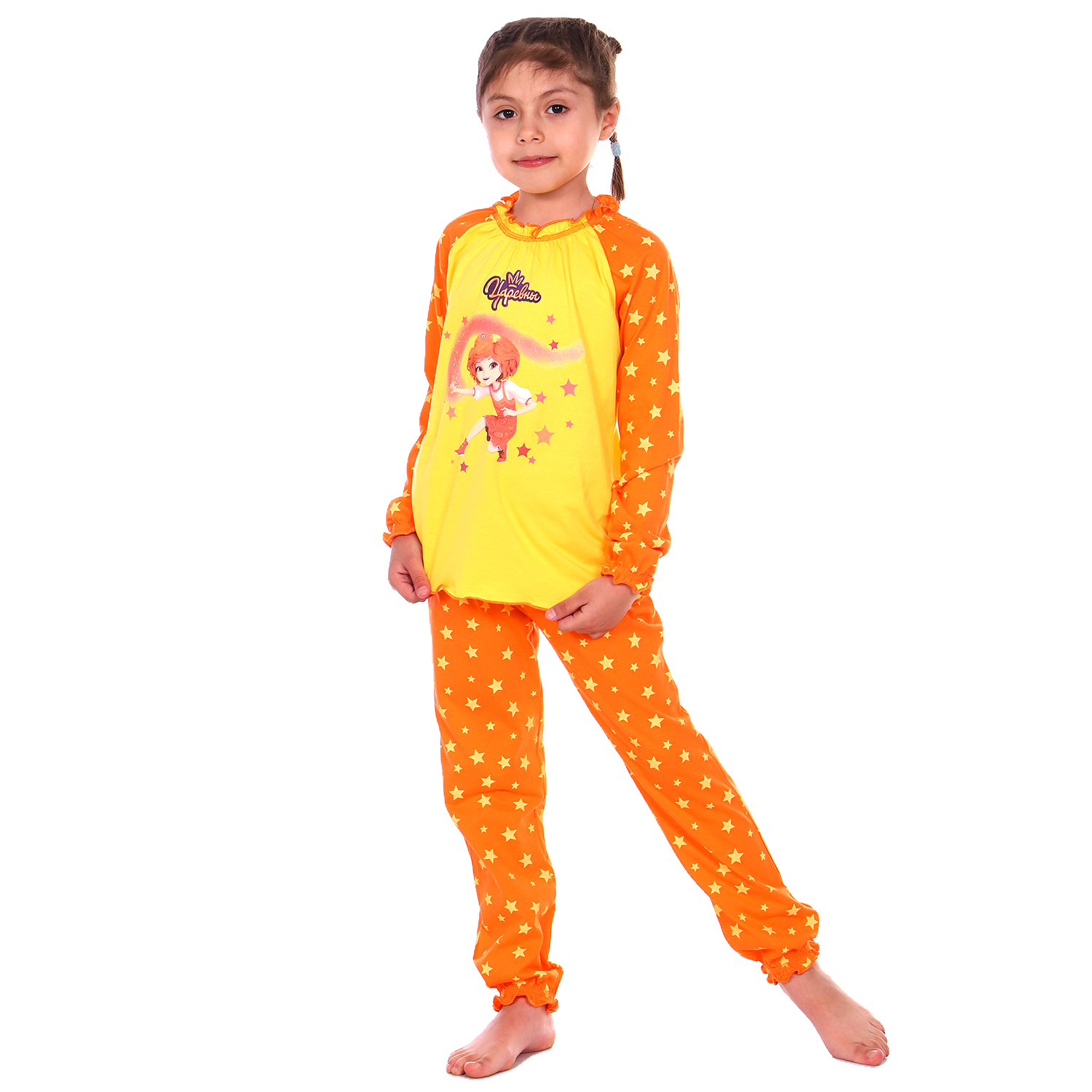 Пижама Детская Одежда S0413К/желтый_оранж - фото 4