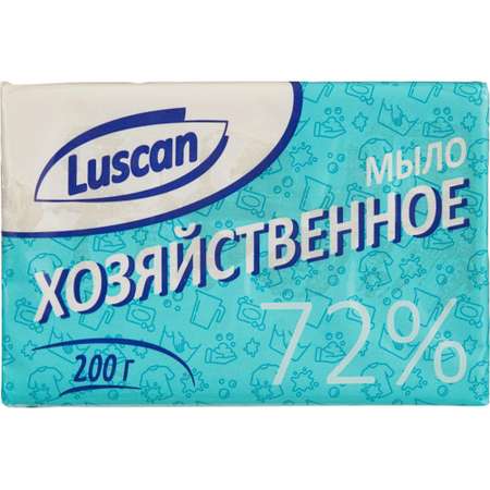 Мыло хозяйственное Luscan 72% в обертке 200 г 4 штуки