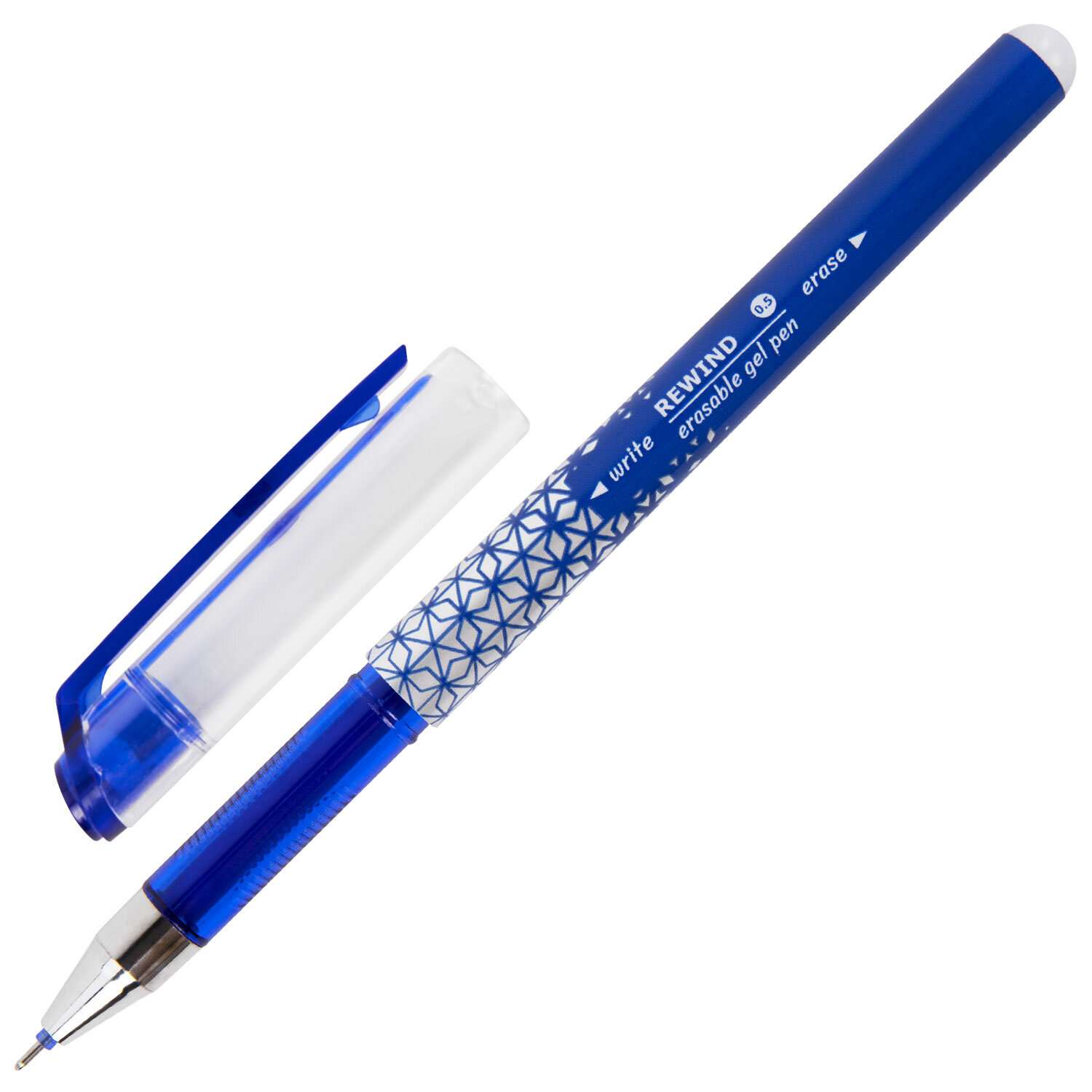 Ручка гелевая Brauberg пиши стирай синяя набор со стержнями 5 штук стираемые - фото 9