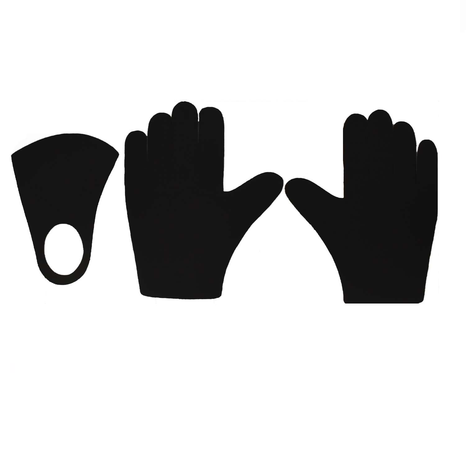 Комплект Ball Masquerade Яркий маска+перчатки взрослый Чёрный - фото 1