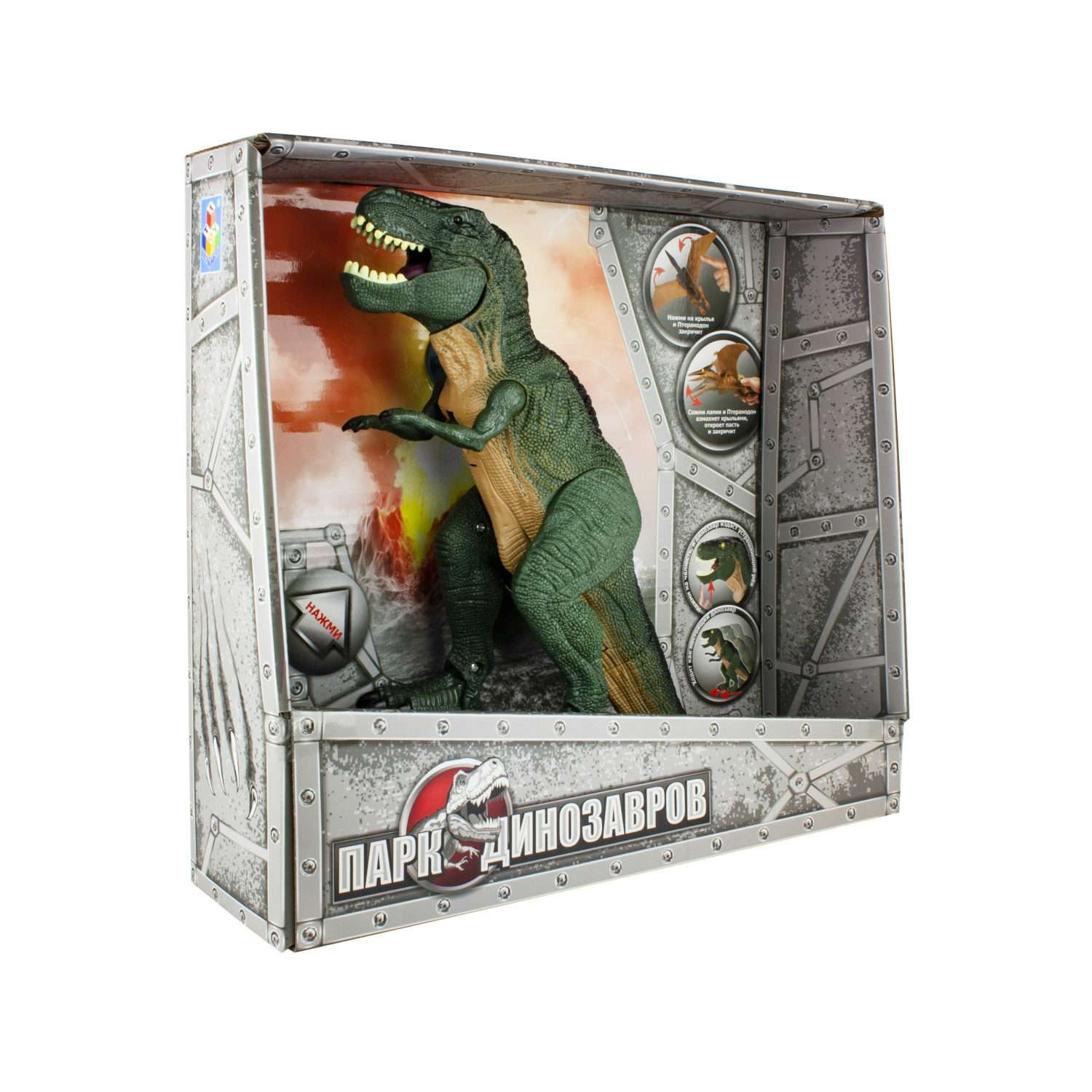 Интерактивная игрушка 1TOY Динозавр Тираннозавр Рекс с световыми и звуковыми эффектами - фото 5