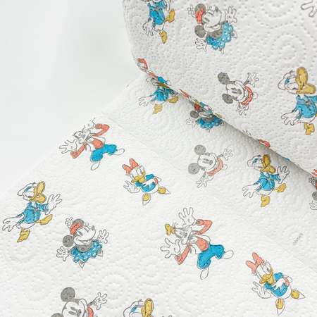Полотенца бумажные с рисунком World cart Stay True из серии Disney 3 слоя 2 рулона 75 листов
