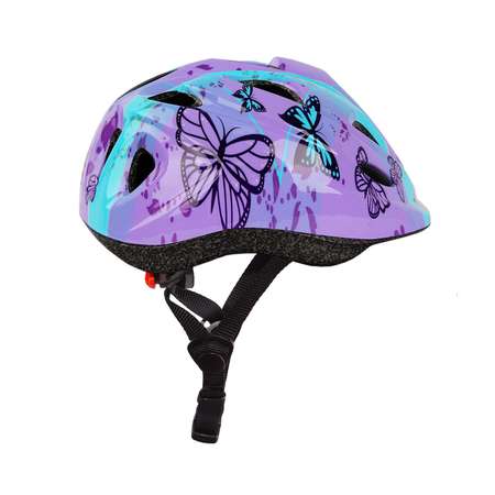 Шлем детский RGX Butterfly фиолетовый с регулировкой размера (50-57)