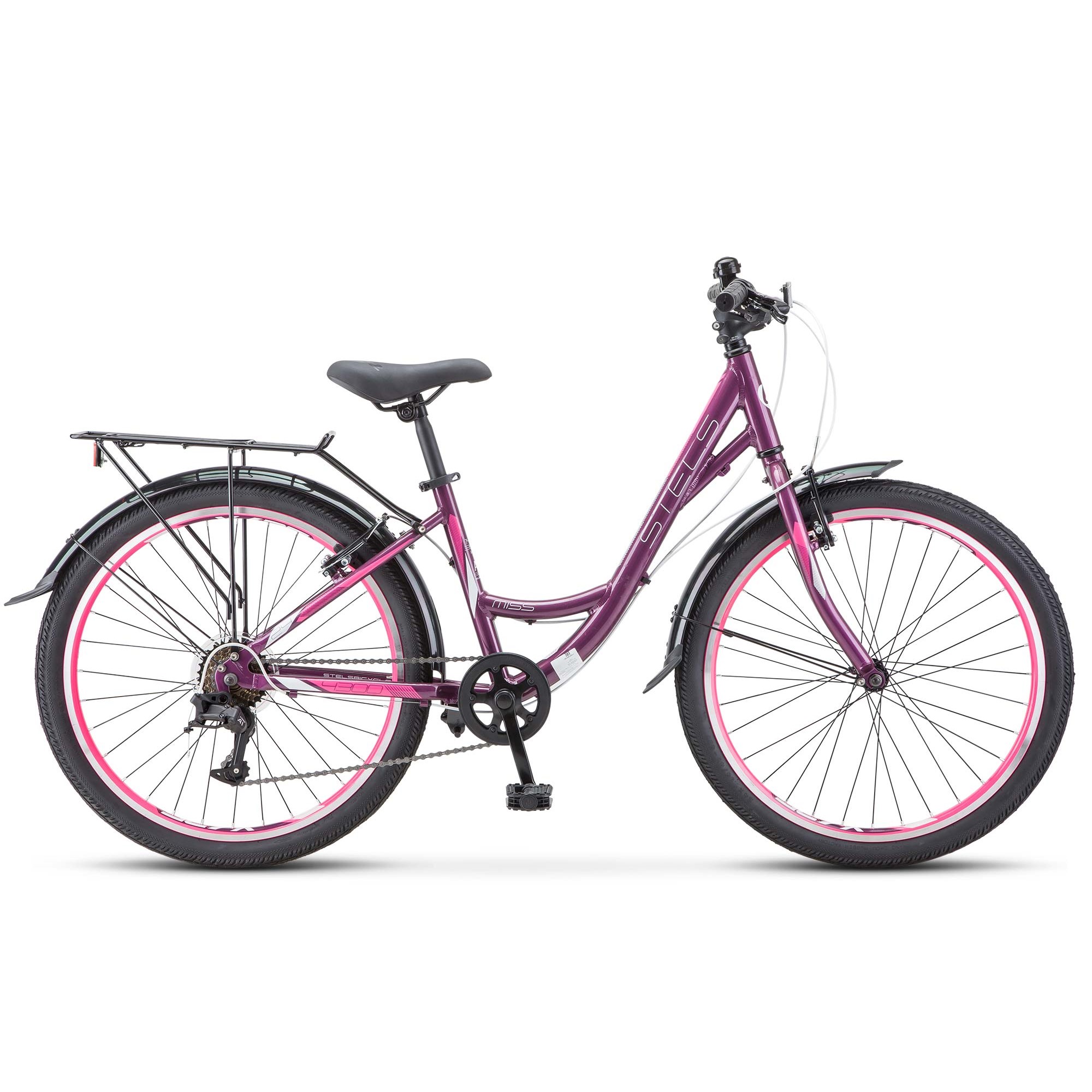 Велосипед STELS Miss-4300 V 24 V010 14 Фиолетовый/розовый - фото 1