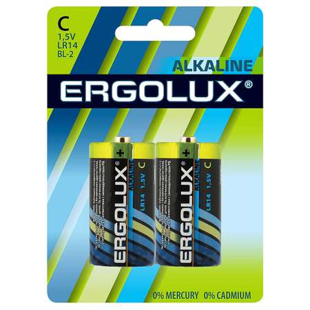 Батарейки Ergolux LR14 BL-2