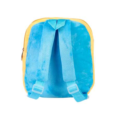 Рюкзак с игрушкой Little Mania жёлто-голубой Мишка бледно-жёлтый