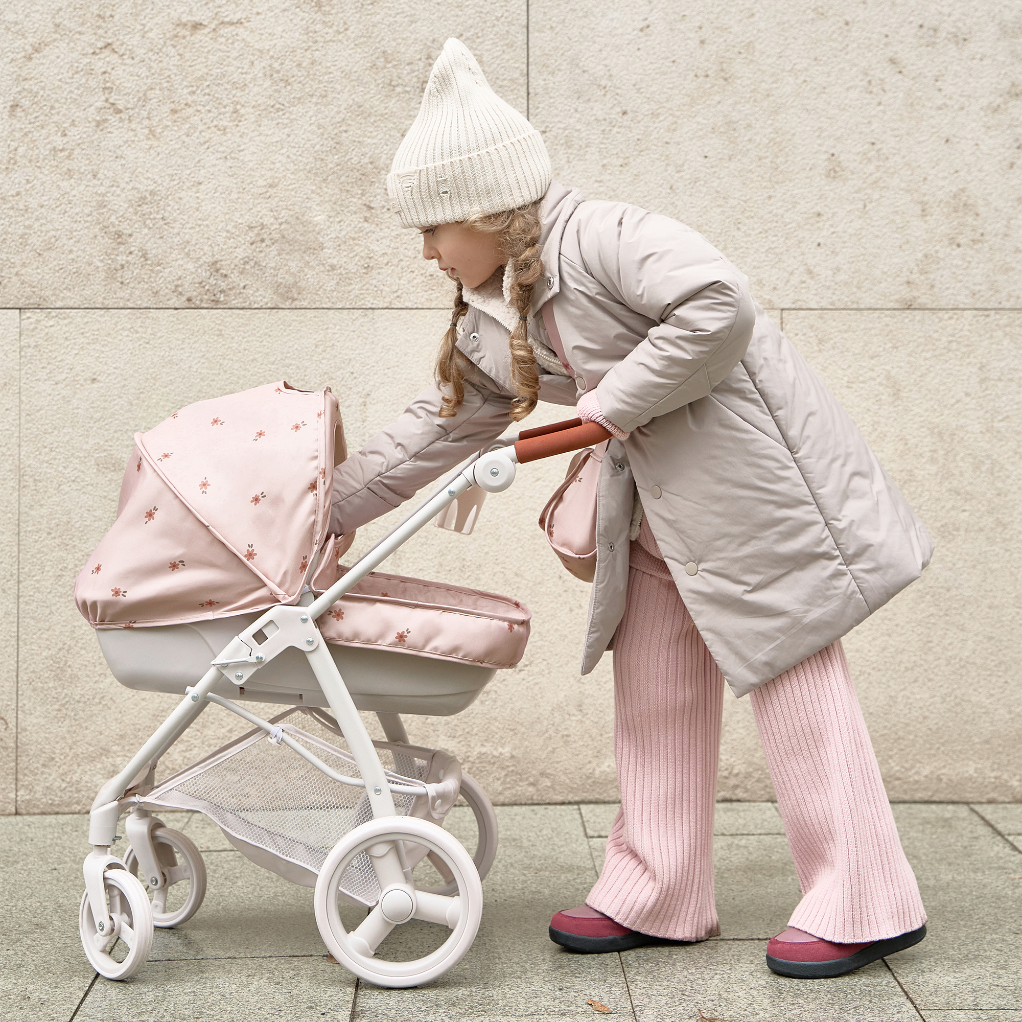 Коляска для кукол Happy Baby Ashley 331956_pink (flowers) - фото 12