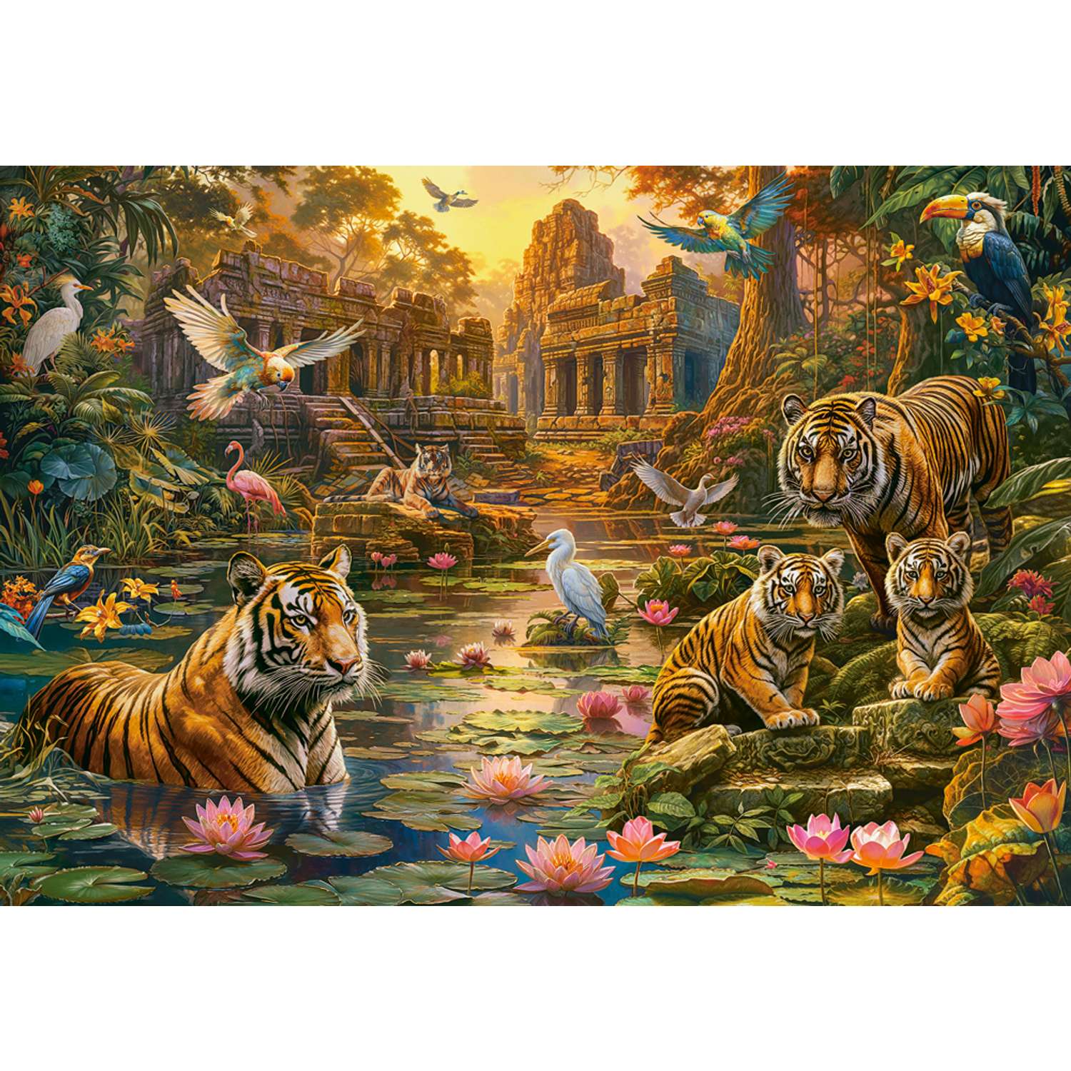 Пазл 1000 деталей Castorland Тигровый рай - фото 2
