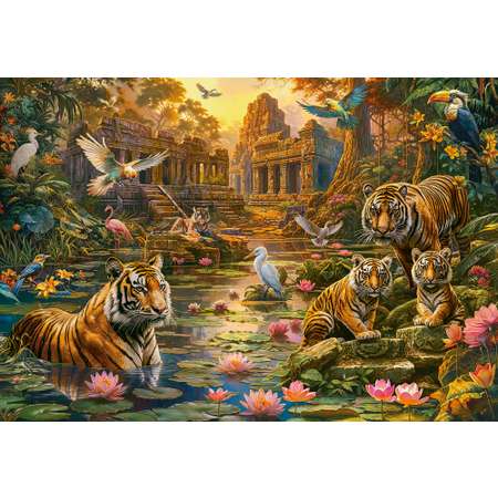 Пазл 1000 деталей Castorland Тигровый рай