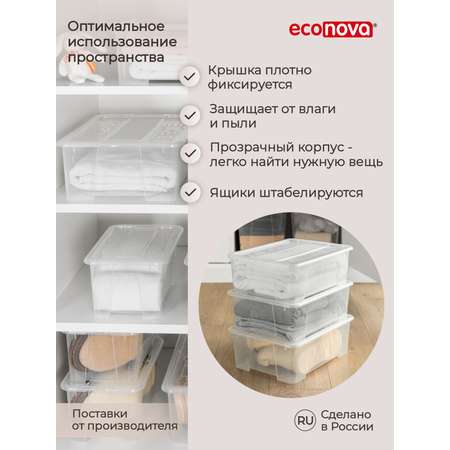 Ящик универсальный Econova TEX-BOX 10л прозрачный