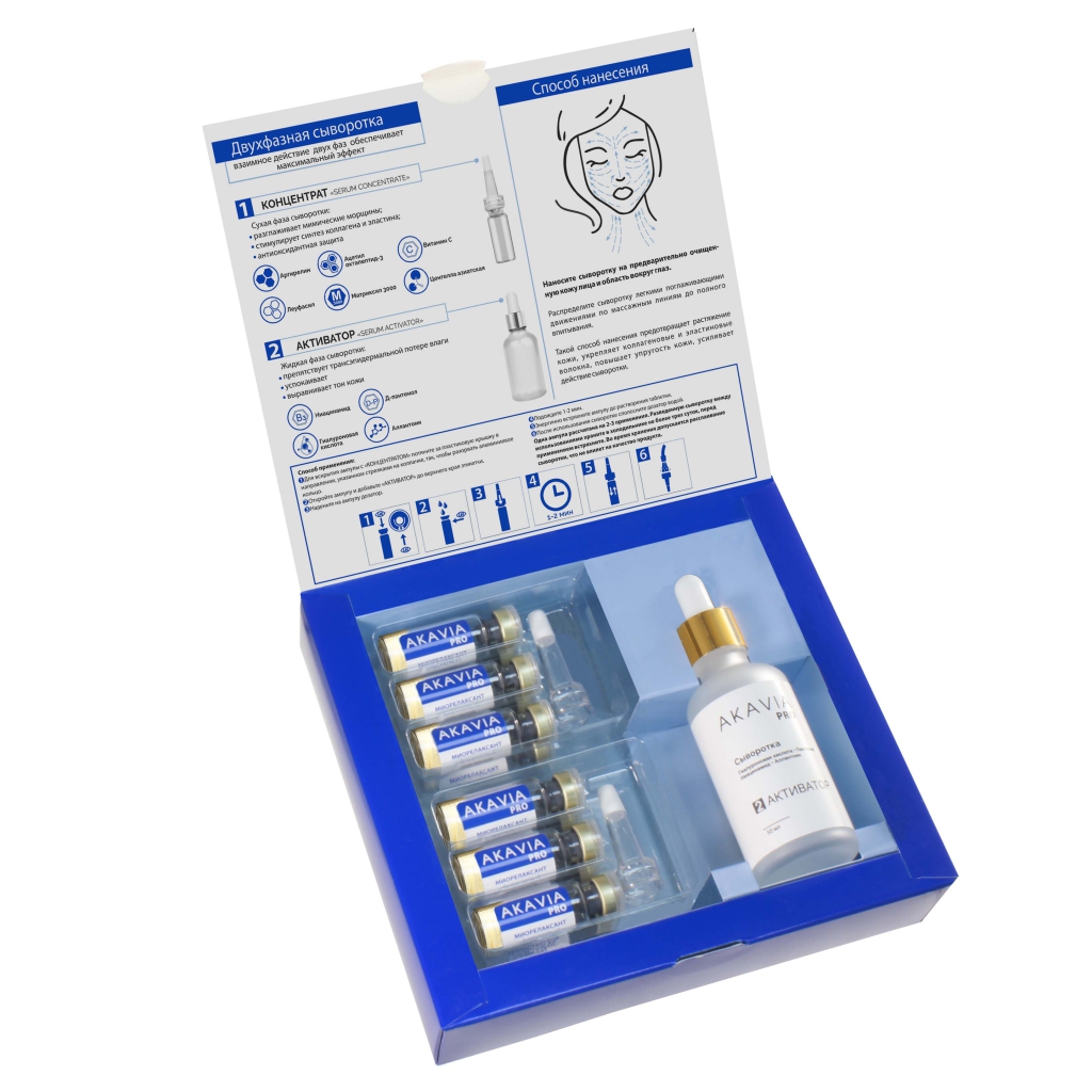 Сыворотка АКАВИЯ Pro разглаживающая для лица и вокруг глаз против мимических морщин с пептидами - фото 7