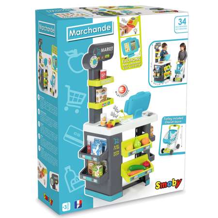 Набор Smoby City Market с тележкой 34предмета 350212