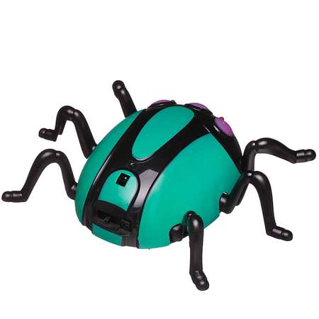Интерактивная игрушка Junfa Жук на радиоуправлении зеленый ползает по стенам с зарядным устройством свет