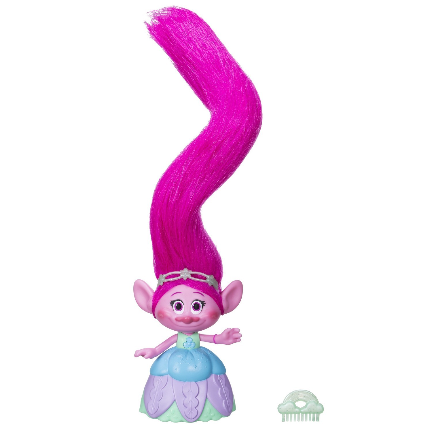 Игровой набор Trolls Поппи с супер длинными поднимающимися волосами - фото 1