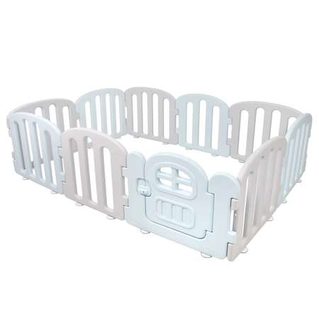 Детский манеж Ifam First Baby Room серый - голубой