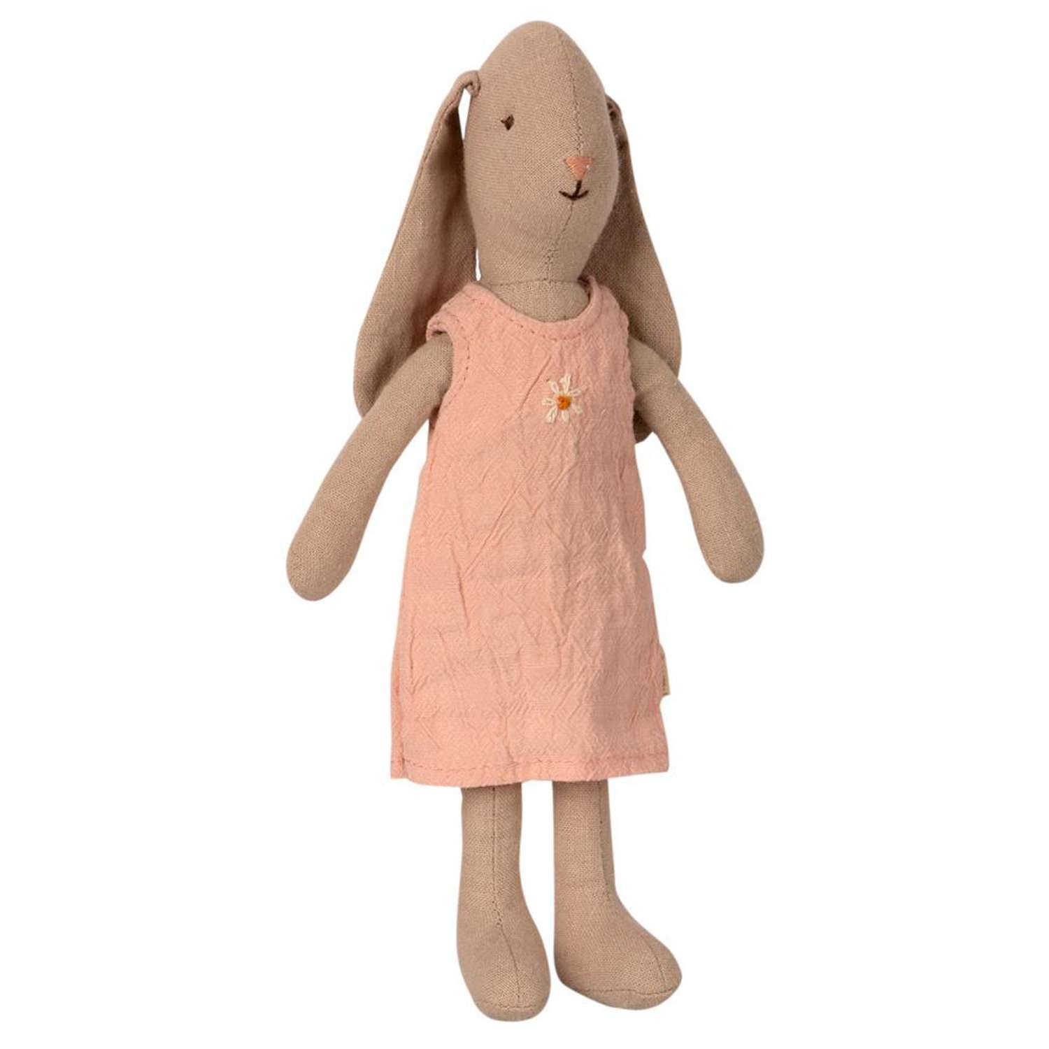 Мягкая игрушка Maileg Заяц размер 1 в розовом платье - фото 1