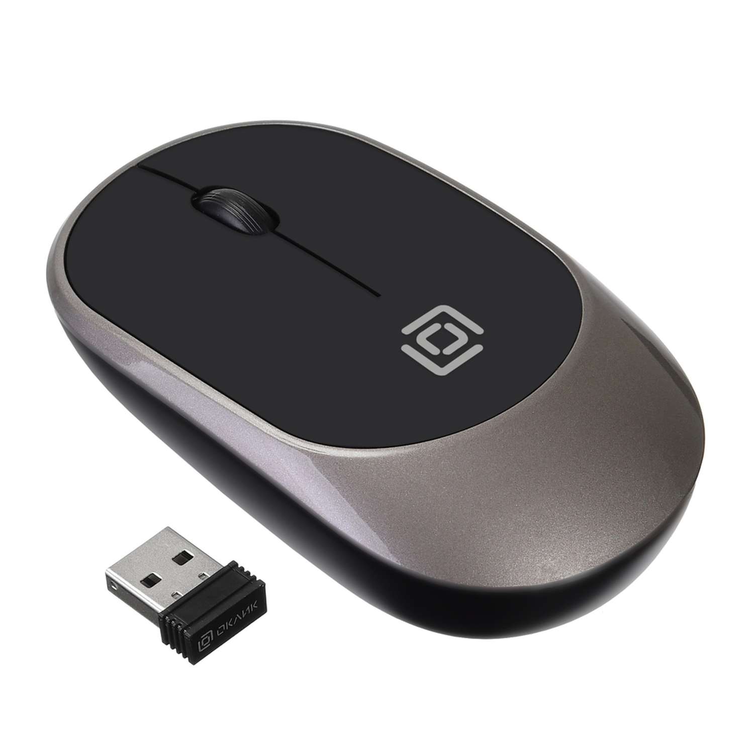 Мышь OKLICK 535MW черный/серый оптическая (1000dpi) беспроводная USB (2but) - фото 1
