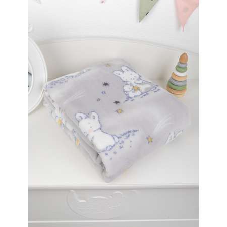 Плед для новорожденных Baby Nice MICRO FLANNEL Лунный зайчик 75х100