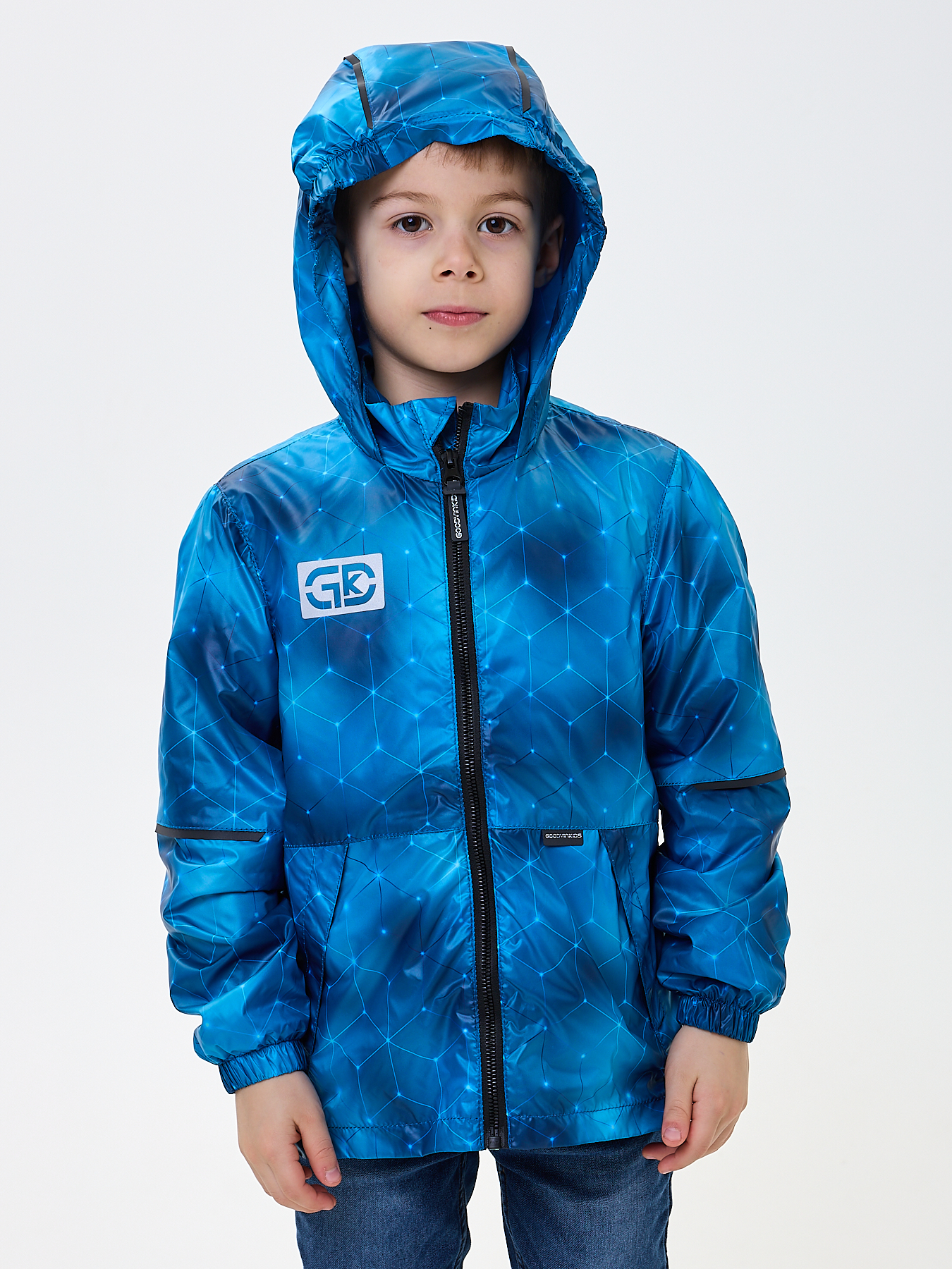 Ветровка GooDvinKids В10021-02/нейросетьсиний_FS - фото 5