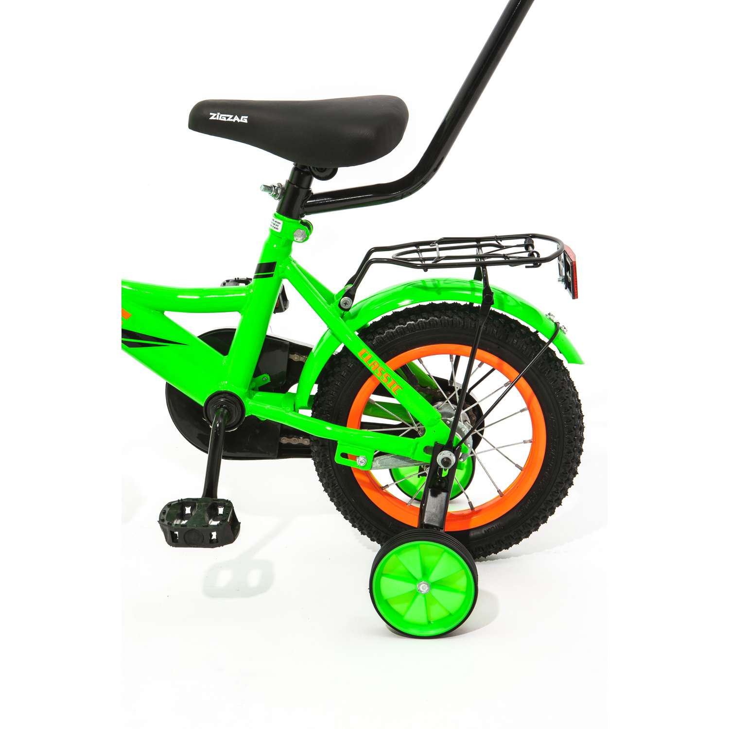 Велосипед ZigZag 12 CLASSIC зеленый С РУЧКОЙ - фото 8