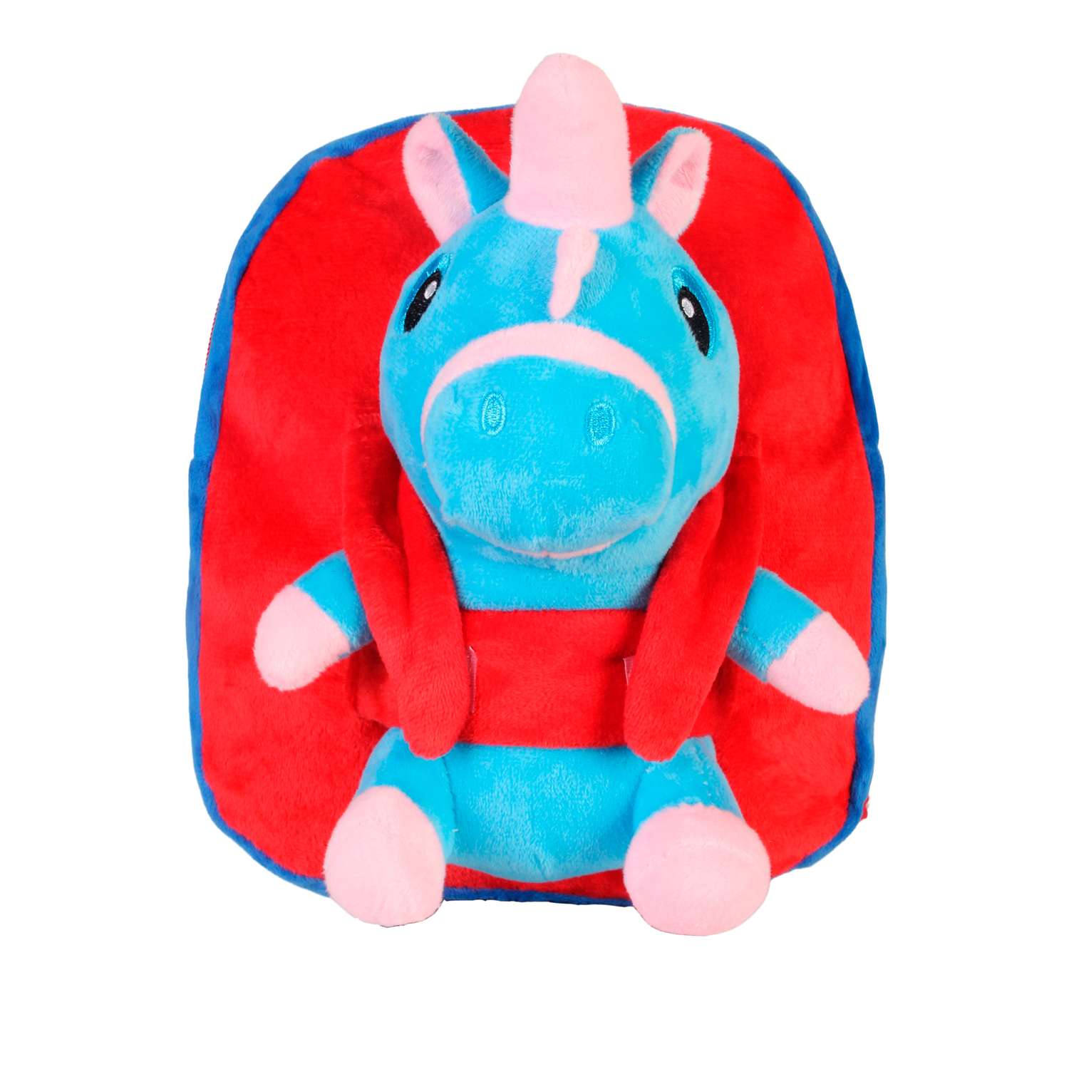 Рюкзак с игрушкой Little Mania красно-синий Дракоша голубой - фото 1