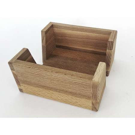 Салфетница-подставка Хозяюшка деревянная кухонная 14х14х7 см