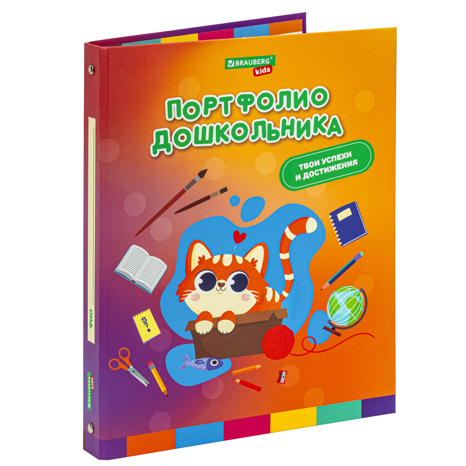 BRAUBERG Папка-портфолио дошкольника КОШЕЧКА, KIDS