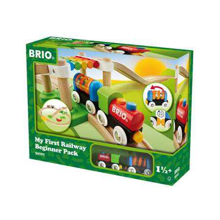 Игровой набор BRIO Моя первая железная дорога новичок 18 элементов