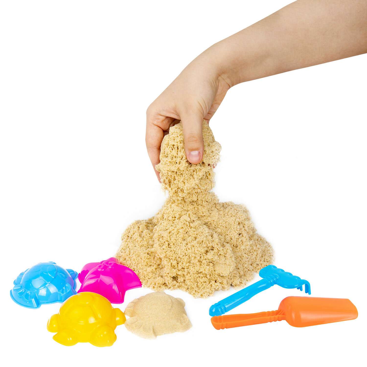 Кинетический песок Brauberg для детей и малышей набор 3 кг с формочками - фото 7