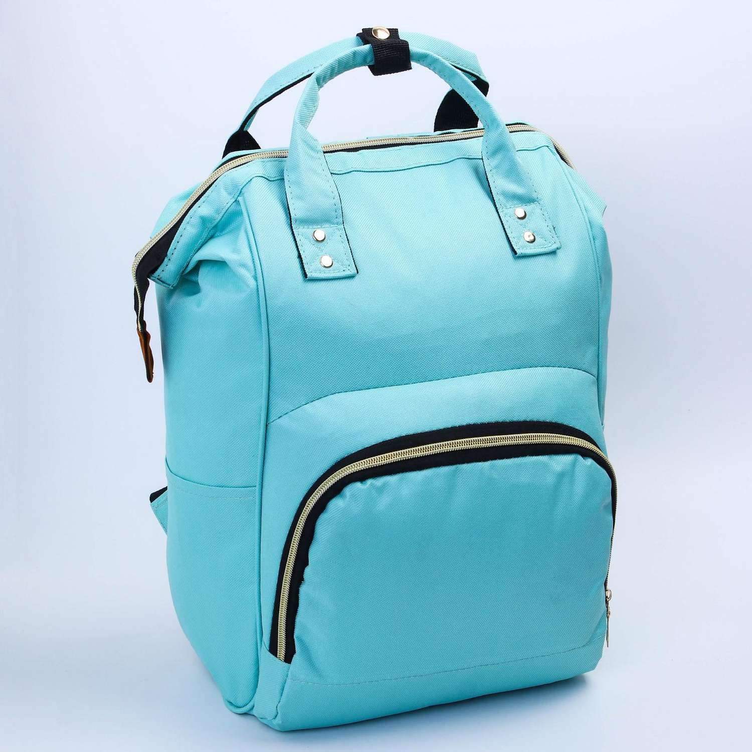 Сумка-рюкзак Sima-Land для хранения вещей малыша с крючком для коляски цвет бирюзовый - фото 1