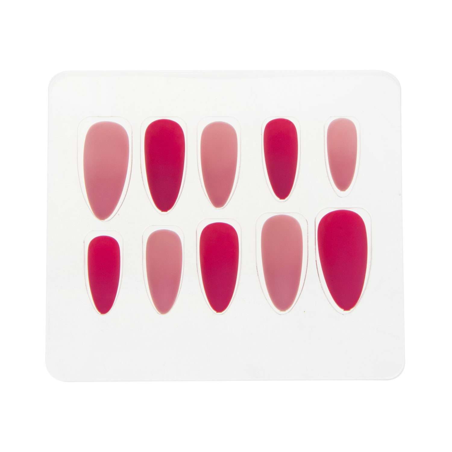 Накладные ногти Lukky 3 Pink Stiletto Розовый стиль - фото 3