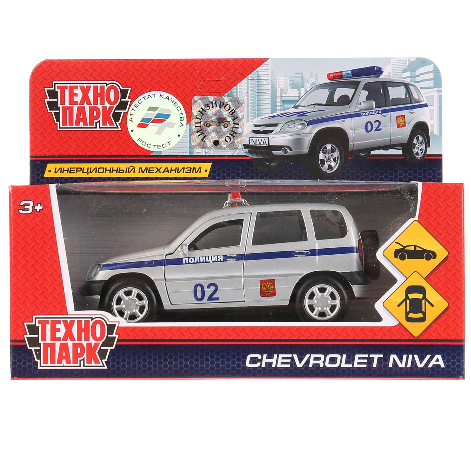 Машина Технопарк Chevrolet Niva Полиция инерционная 249895 249895 - фото 2