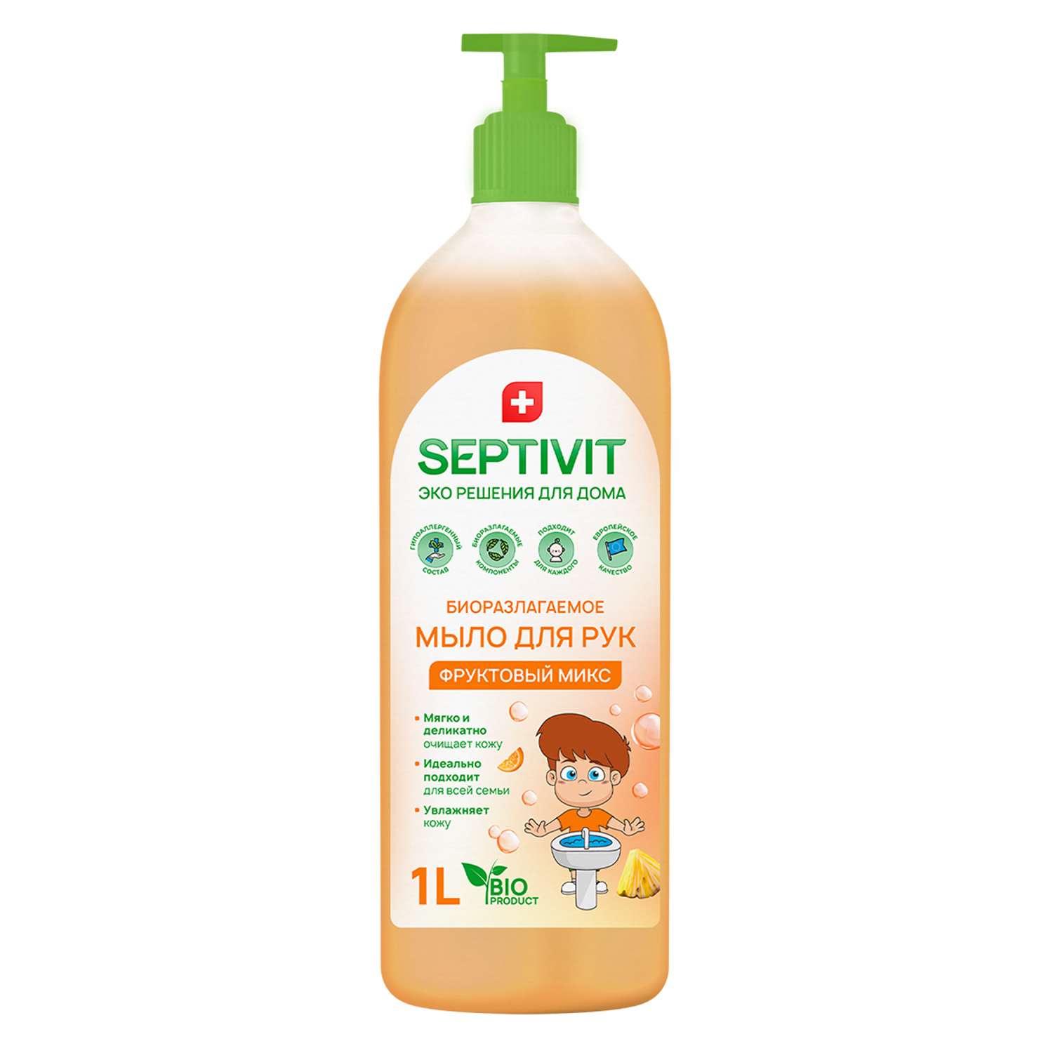 Жидкое мыло SEPTIVIT Premium Фруктовый микс 1 л - фото 1