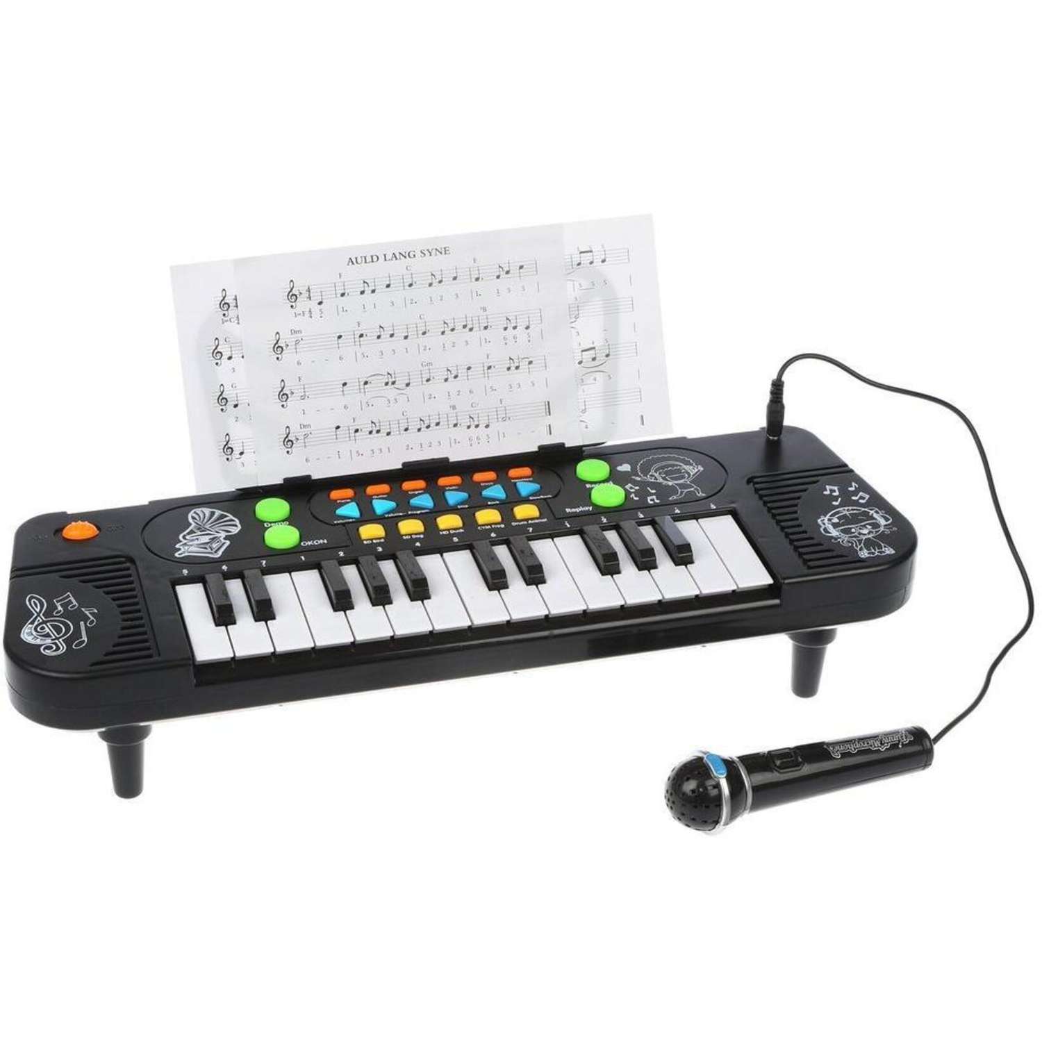 Синтезатор детский Наша Игрушка с микрофоном 37 клавиш - фото 2