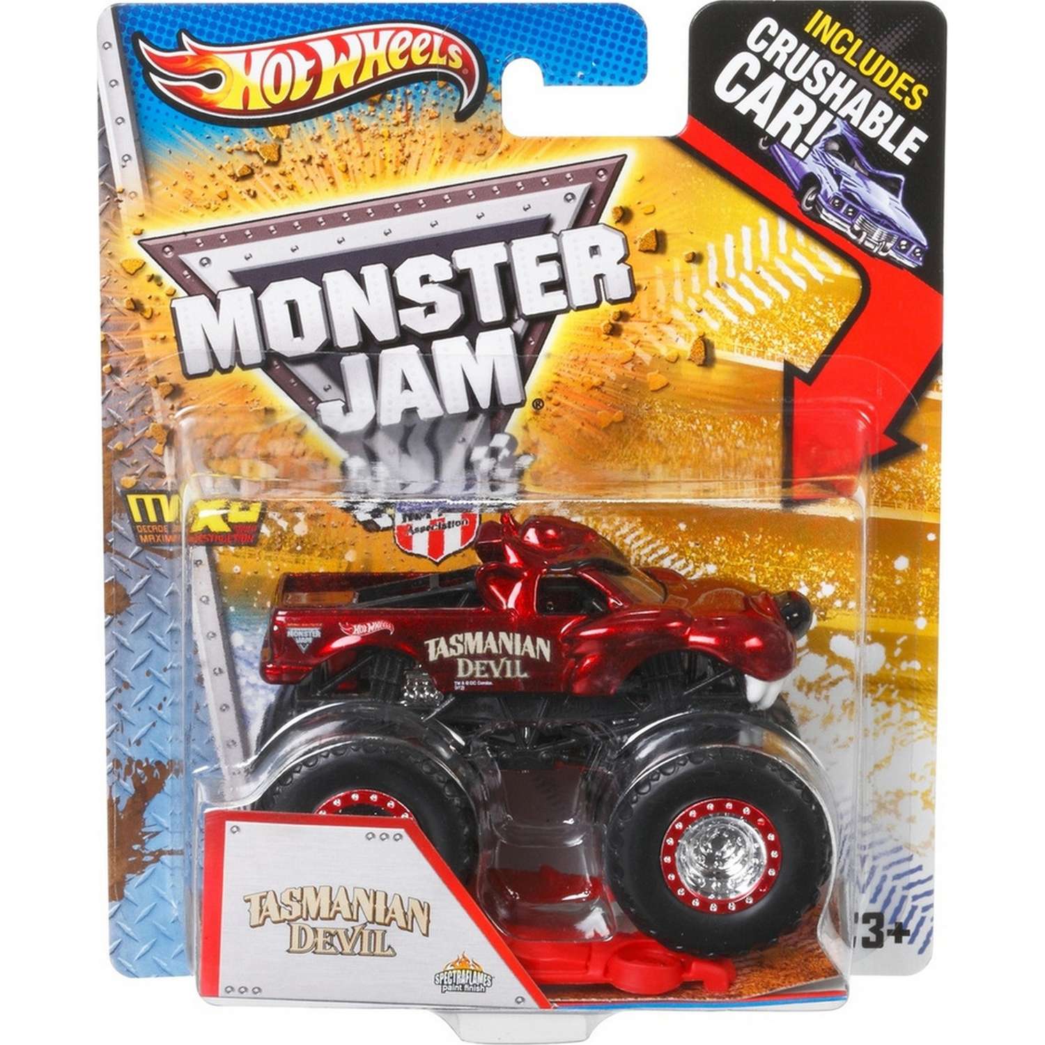 Машина Hot Wheels Monster Jam 1:64 Тасманский дьявол X1061 21572 - фото 2