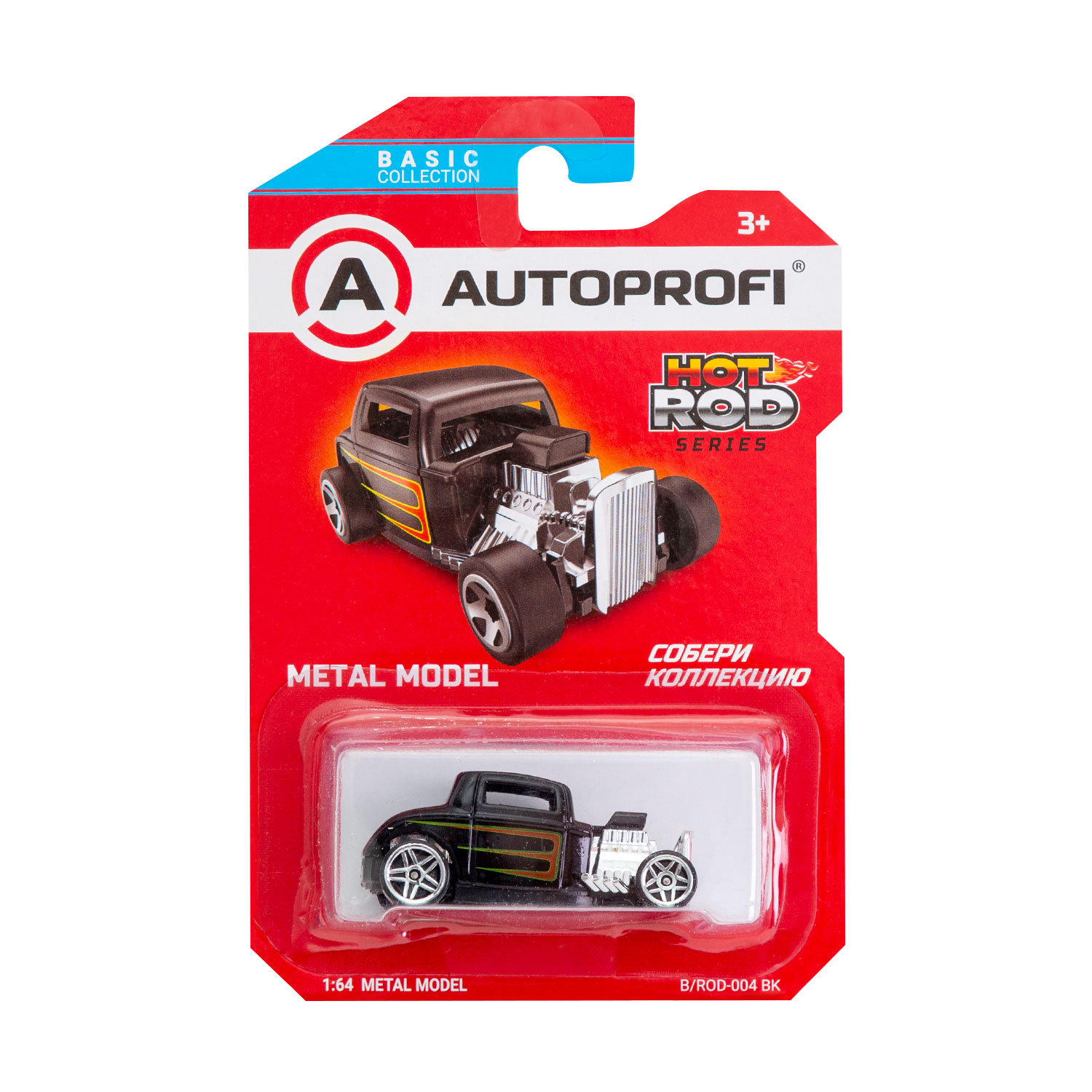 Машинка коллекционная 1:64 Autoprofi Basic серии Hot Rod CAR-BASIC-02-ROD в ассортименте CAR-BASIC-02-ROD - фото 5