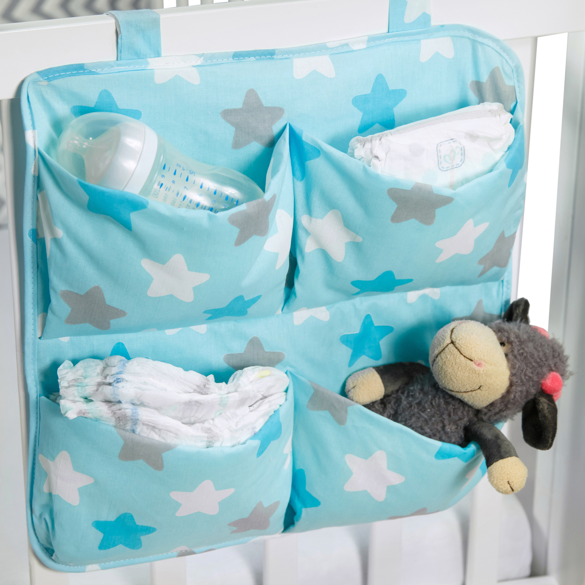 Органайзер на кроватку AmaroBaby Smart Holder Прянички голубой - фото 2