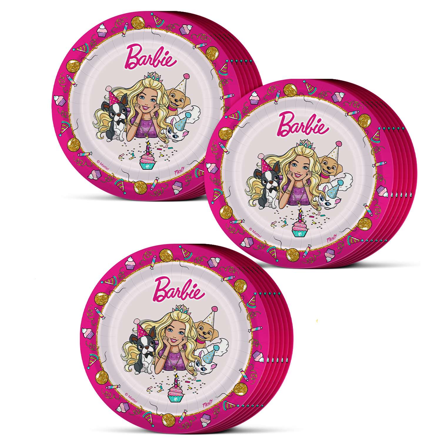 Бумажная тарелка PrioritY для праздника Barbie 18 шт - фото 1