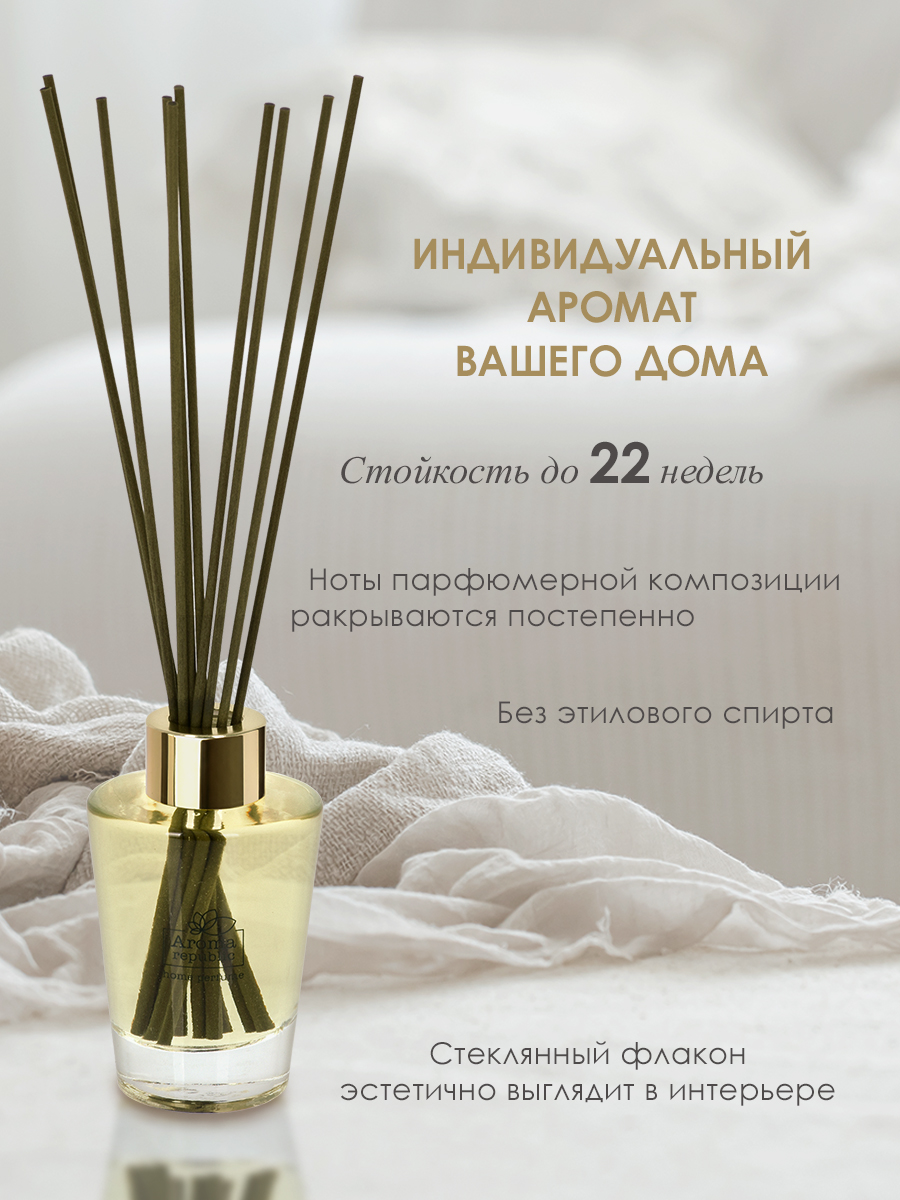 Ароматический диффузор Aroma Republic в стеклянном флаконе 90 мл №63 Brazilian carnival - фото 4