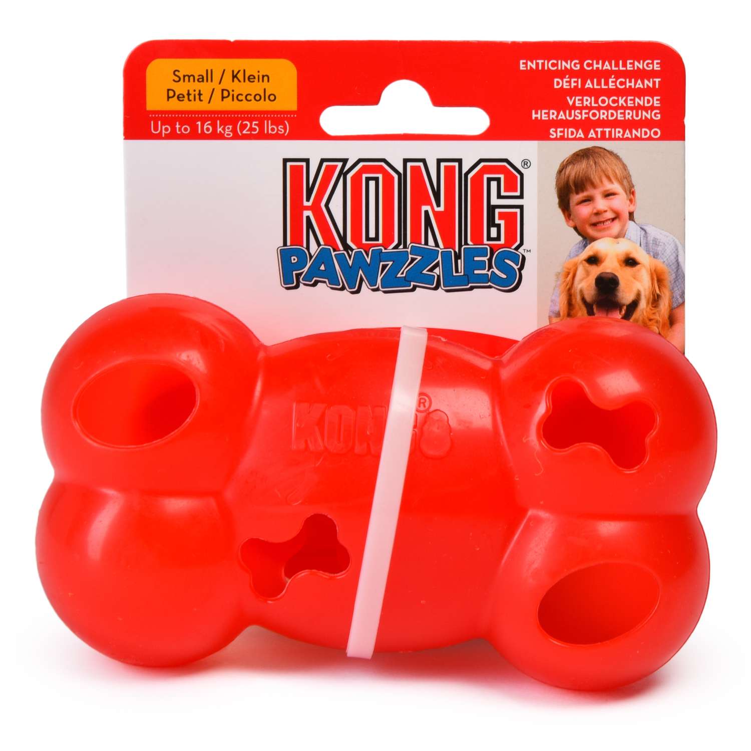 Игрушка для собак KONG Pawzzles Косточка для лакомств малая PD23E - фото 2