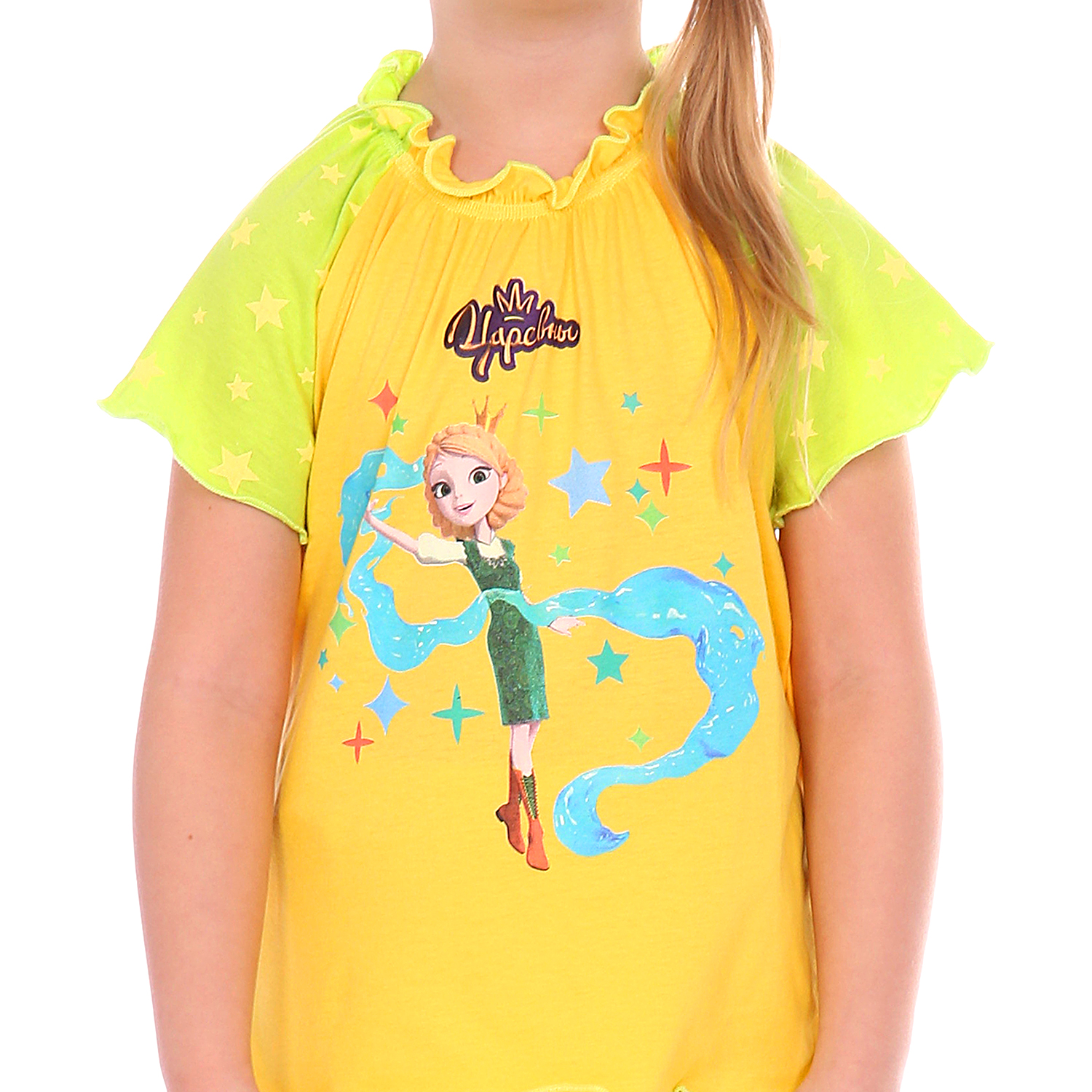 Пижама Детская Одежда S0412К/желтый_салат - фото 6