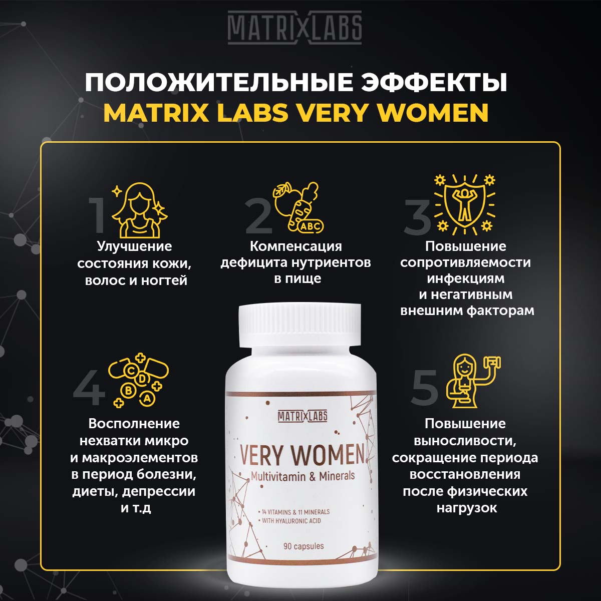 Витамины для женщин 90 капсул Matrix Labs Витамины для женщин VERY WOMEN 90 капсул Matrix Labs - фото 7