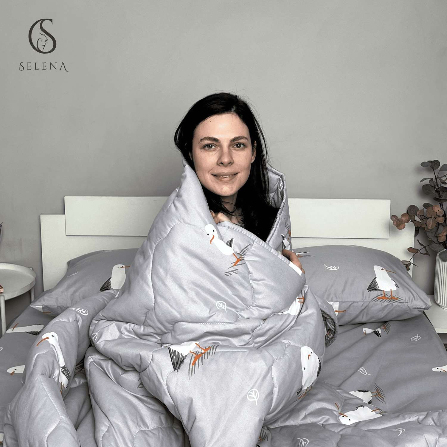 Комплект постельного белья SELENA Набор летний пегас евро полисатин - фото 6