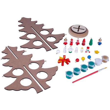Набор для творчества BONDIBON Новогодняя ёлочка-раскраска с игрушками высота 28см.
