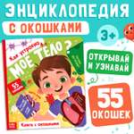 Энциклопедия с окошками Буква-ленд «Как устроено моё тело?», 55 окошек