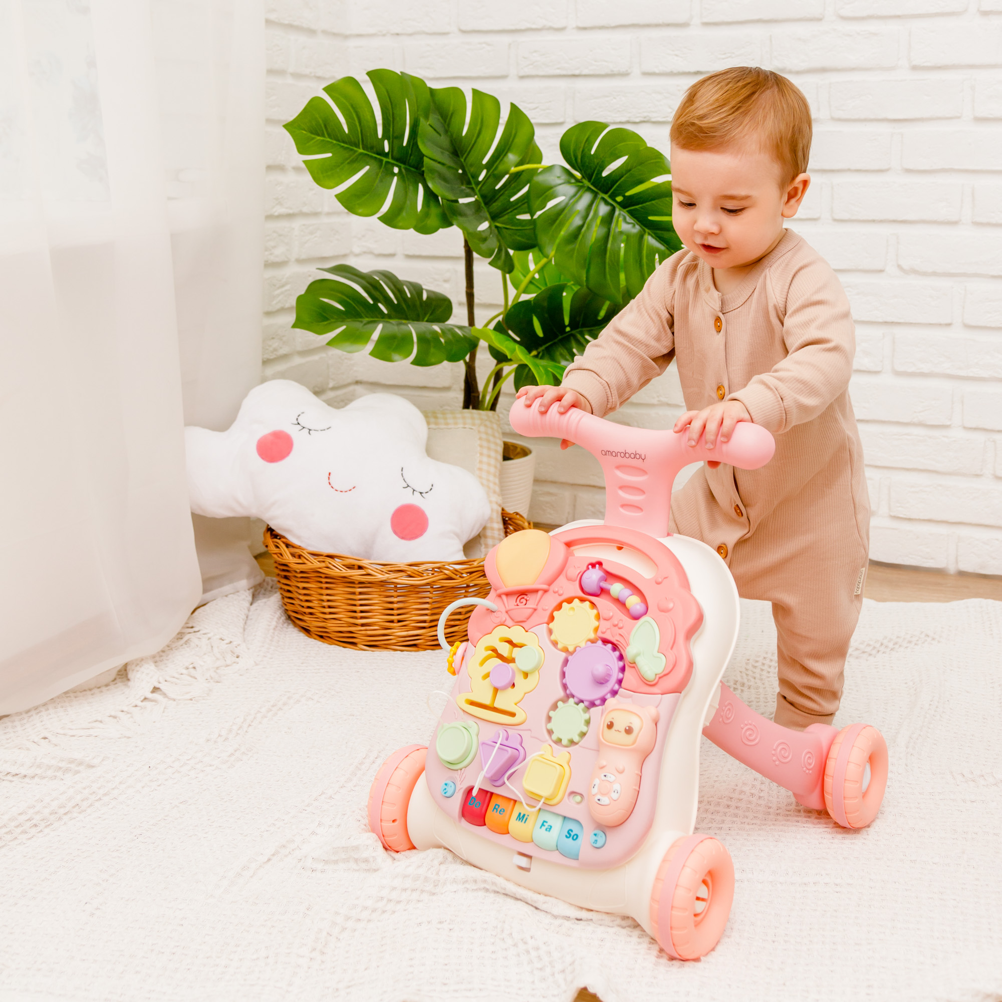 Каталка-ходунки AmaroBaby Study Walker 3в1 - фото 14