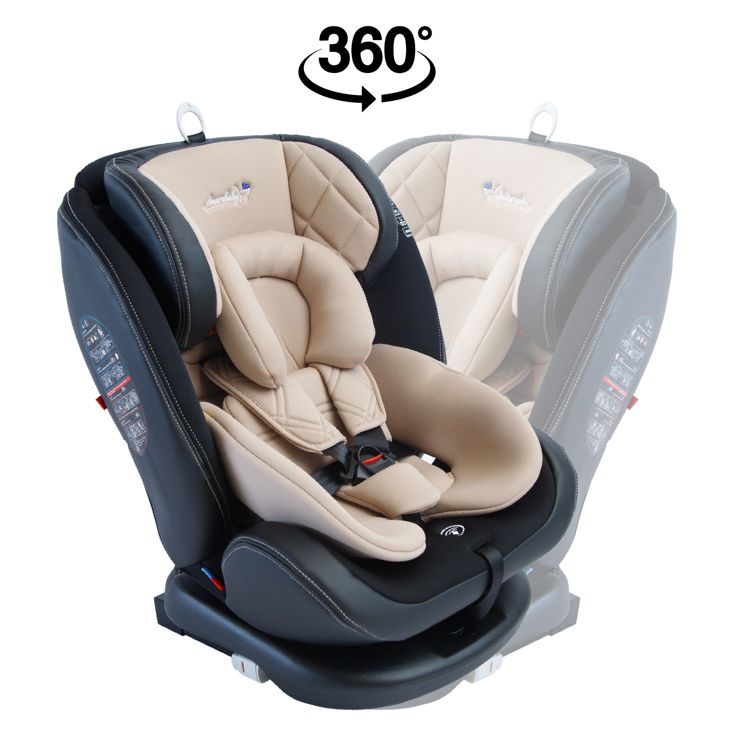 Автокресло Amarobaby ST-3 Isofix Бежевый - фото 4