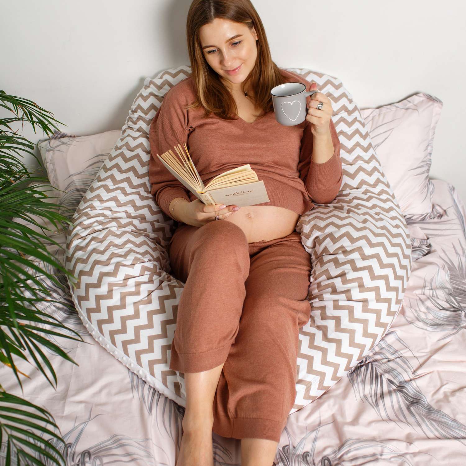 Подушка для беременных Amarobaby Mild Design Edition Засыпайка анатомическая Серый - фото 10