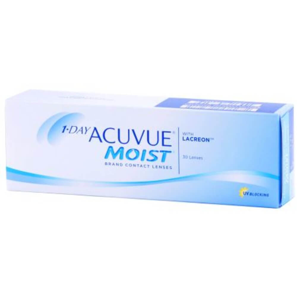 Контактные линзы Acuvue 1-day Moist 30 pk R 9.0 D-8.00 - фото 1